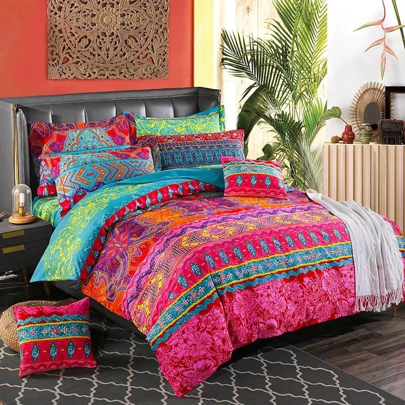 

Bohemian Style Duvet Cover Sets Single/Twin/Queen/King Size 150x200cm 3PCs
