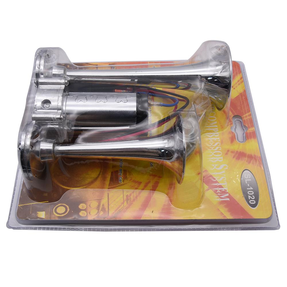 150db Car Electric Loud Horn Dual Trumpets Speaker Auto 12v Air Horn Siren Sound Security Alarm Signal for Train Truck Boat SUV