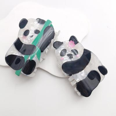 Niedliche Panda Haarspange Acetat Krallenklemme Kreative Tier Hai Klemme für Frauen Mode Haarklammer Kopfschmuck Haaraccessoires