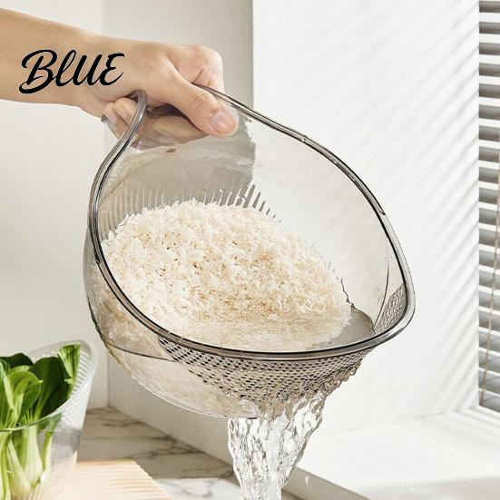 Pasta Drainer for Kitchen Multipurpose Rice Washing Bowl with Handle Plastic Colander Basin Quinoa Cleaning Tool Vegetables And Fruits Durable