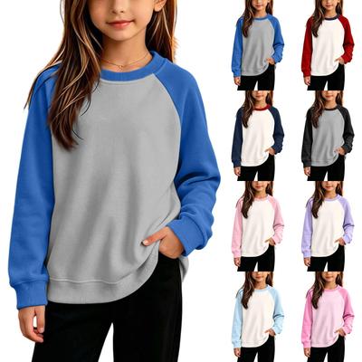 Jongens Meisjes Lange Mouwen Raglan T-shirt Kleur Gelaagdheid Tee voor Casual Dagelijks Gebruik