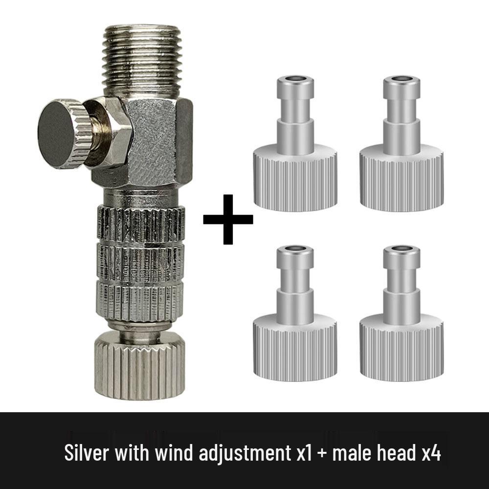 Model Airbrush Hose with Self-Locking Quick Connector and Adjustable Airflow