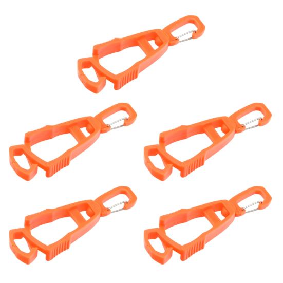 

5 шт. зажим для перчаток на открытом воздухе, прочный, без помощи рук, портативный, многофункциональный, для кемпинга, походов, зажим для рабочих перчаток, вешалка, держатель, держатель 5pcs оранжевый