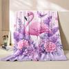 Elegant Flamingo Printed Blanket Warm Soft and Comfortable Home Travel Blanket Sofa Bedding Camping Cover Blanket Holiday Gifts