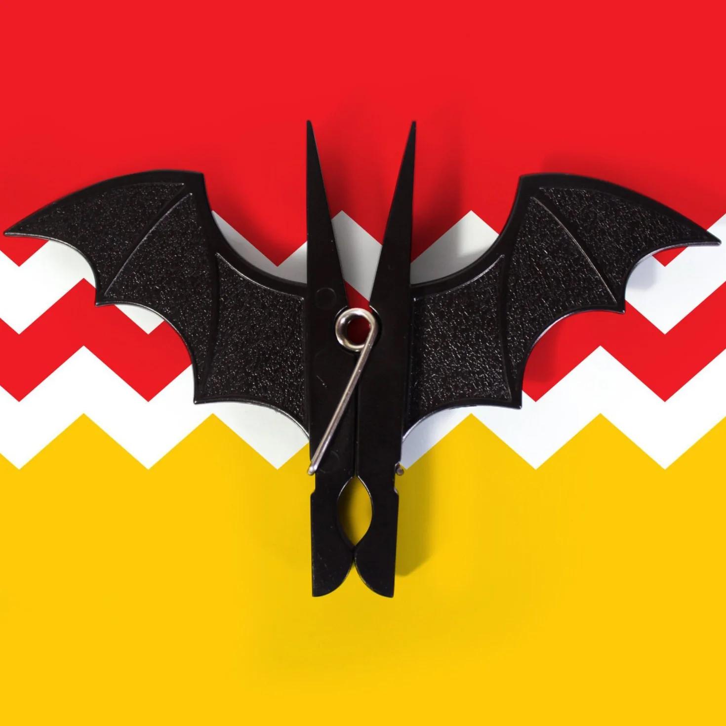 

10pcs Creative and fun bat clothes clip for drying clothes, non slip clip чёрный