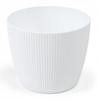 White Flowerpot 21x18 Cm with Decorative Plastic Cover Magnolia