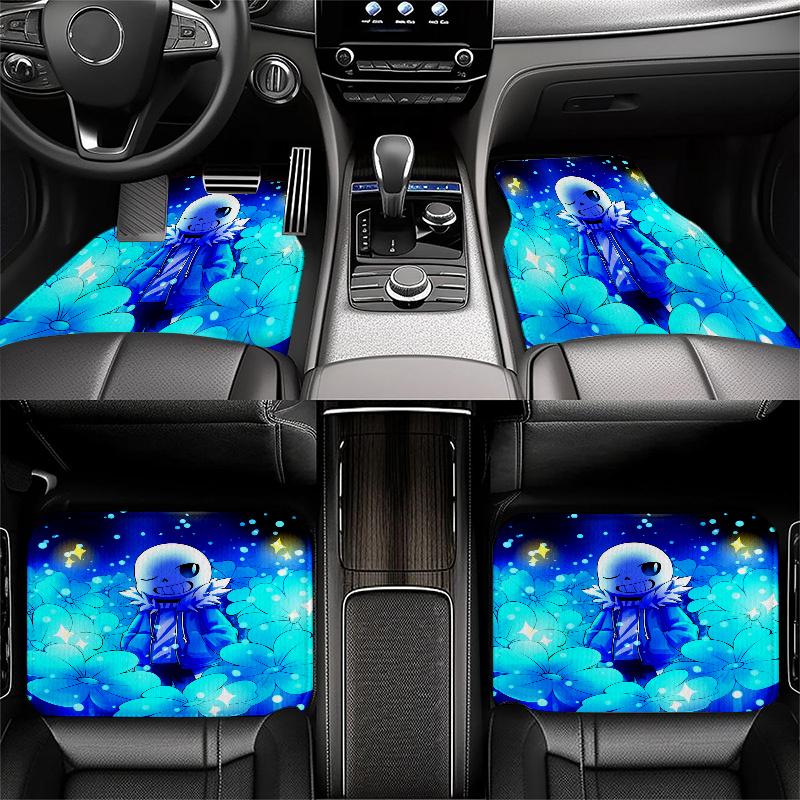 Sans Pattern Black Car Floor Mats Full  Car Mats, XPE Non-Slip And Wear-Resistant Mats Suitable for SUV Interiors