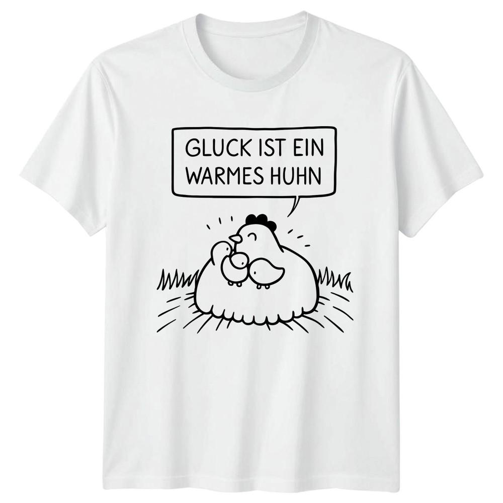 Gluck Ist Ein Warmes Huhn TShirt Backyard Chickens Farming Gift For Him And Her S