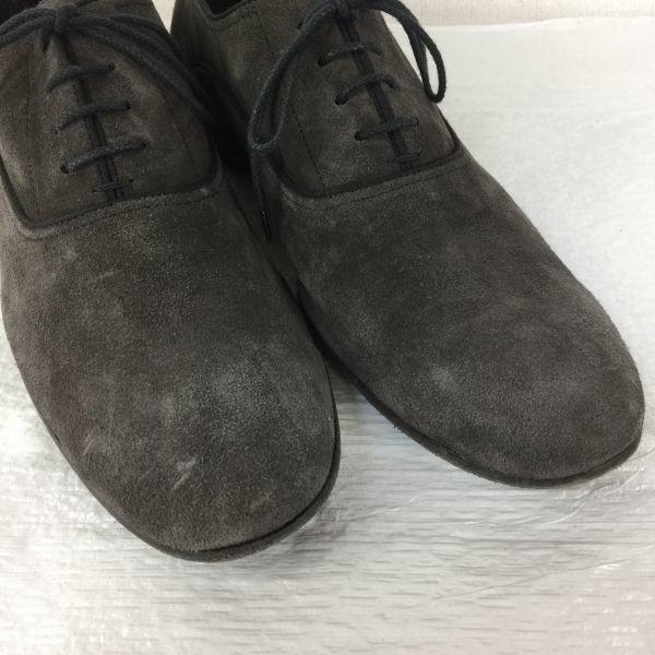 LLOYD SANCHEZ Made In Germany Suede Leather Plain Toe Shoes Dark Brown Size 7 40.5(USED)
