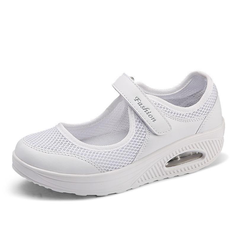 New Large-sized Single Shoes, Low-top Velcro Shallow Opening Single Shoes for Women