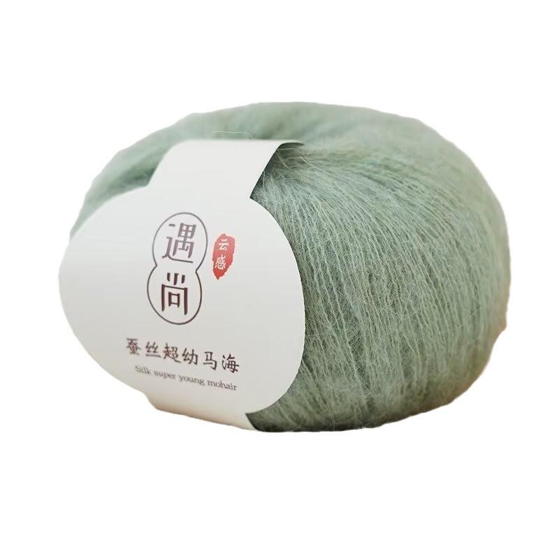 Mulberry Silk Mohair Wool Handwoven Diy Knitted Baby Long Hair Hand Knitted Sweater Soft Skin-Friendly Thread