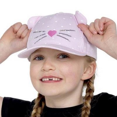 Bertie & Bo Girls Cat Baseball Cap
