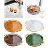 Decorative And Multifunctional Round Serving Tray for Fruits Desserts, Ideal A Wedding