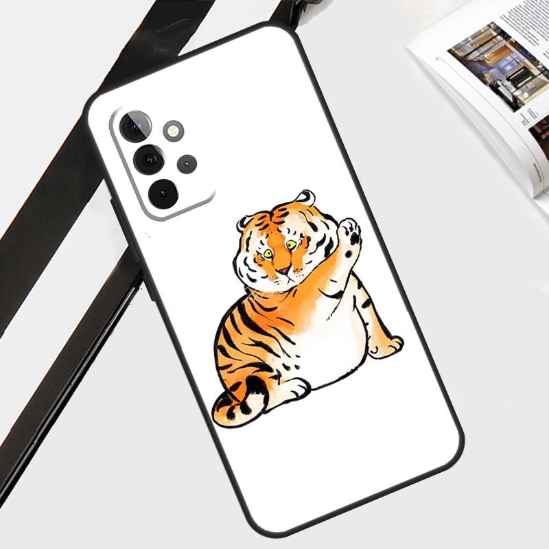 fat tiger Cartoon Funny Case For Samsung Galaxy A06 A56 A36 A26 A16 A54 A34 A14 A12 A22 A32 A52 A13 A53 A15 A35 A55