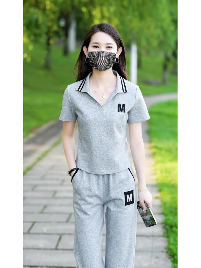 Women's Summer 2025 Fashion: Short Sleeve Top & Wide Leg Pants Set