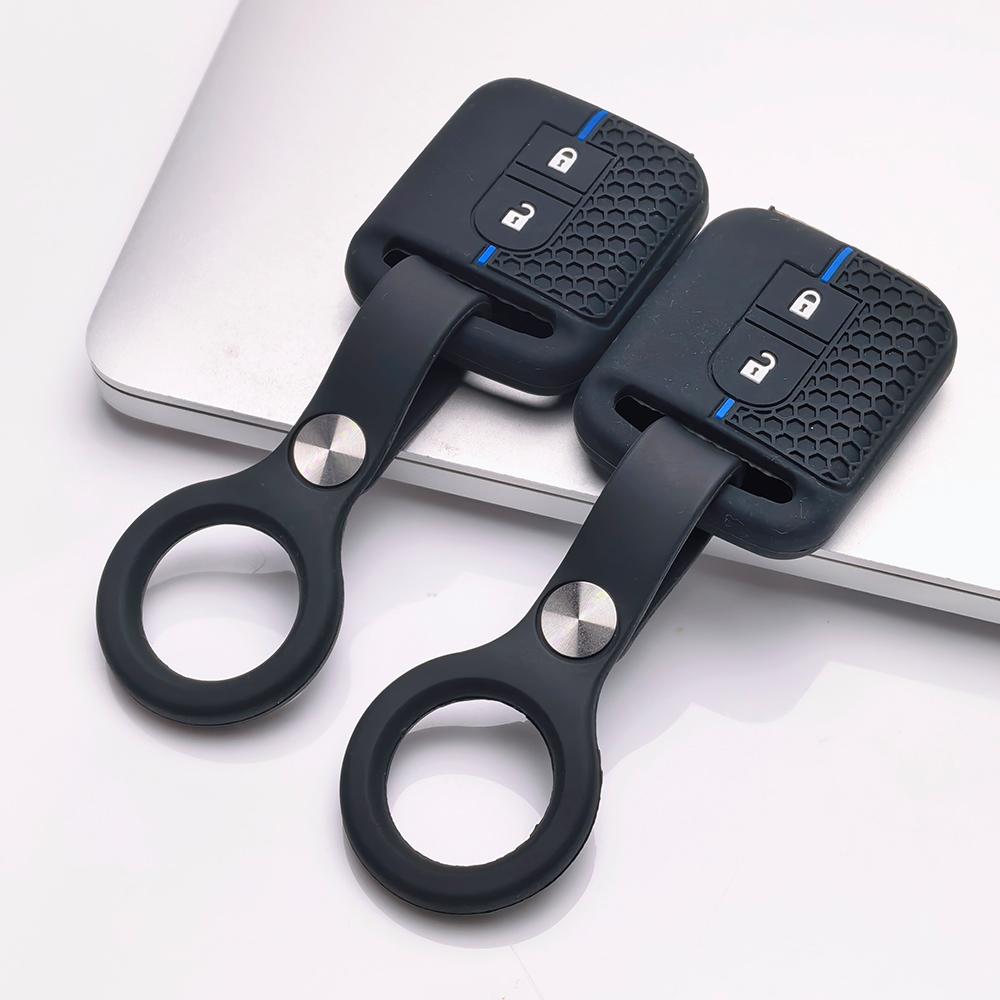 Key Fob Cover for Nissan Qashqai Micra Tiida Sunny Livina Sylphy with Keychain Anti-Scratch Surface Shockproof Structure Soft Grip Texture