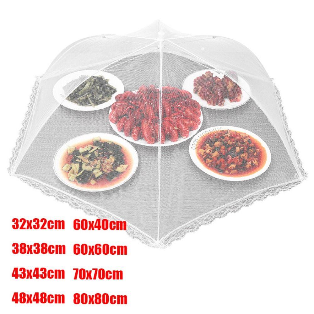 Durable Foldable Food Covers Anti Fly Mosquito Dustproof Vegetable Cover Umbrella Breathable Fruit Picnic Protect Net