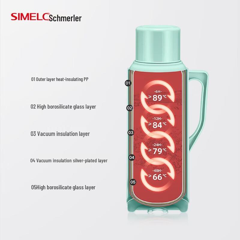 Shimeile 72H Glass Liner Thermos 2000ml