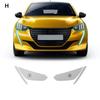 TPU Headlight Protective Film for 2019–2025 Peugeot 208 – Transparent & Smoked Black Anti-Scratch Auto Accessories