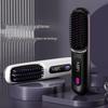 Rechargeable Wireless Heated Straightening Comb - Negative Ion, Non-Damaging, Anti-Static Styling for High Foreheads