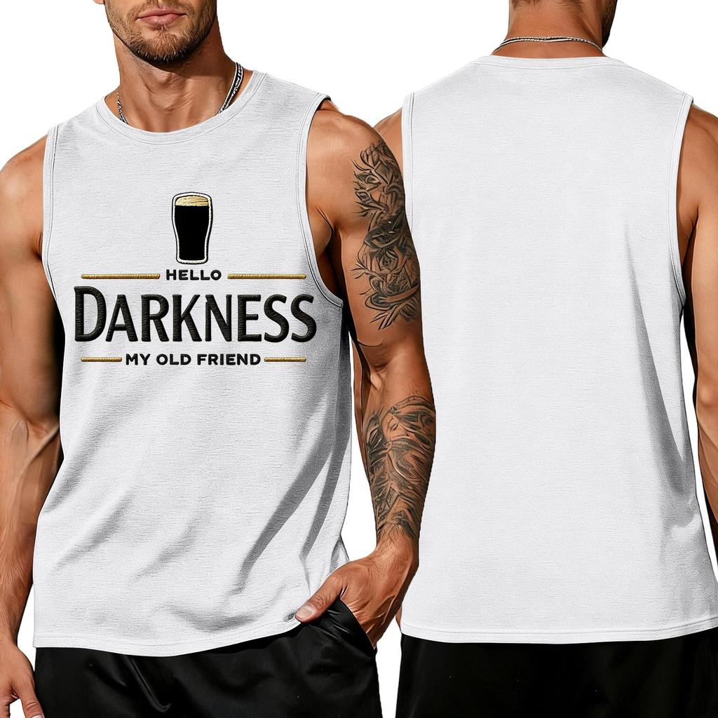 Men's Funny Printed Tank Top, Retro Sleeveless Casual Shirt for Lovers