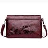 Lady Evening Party Clutch Rose Flower Embossed Sling Bags Elegant Mother Shoulder Purse Flap Crossbody Bag
