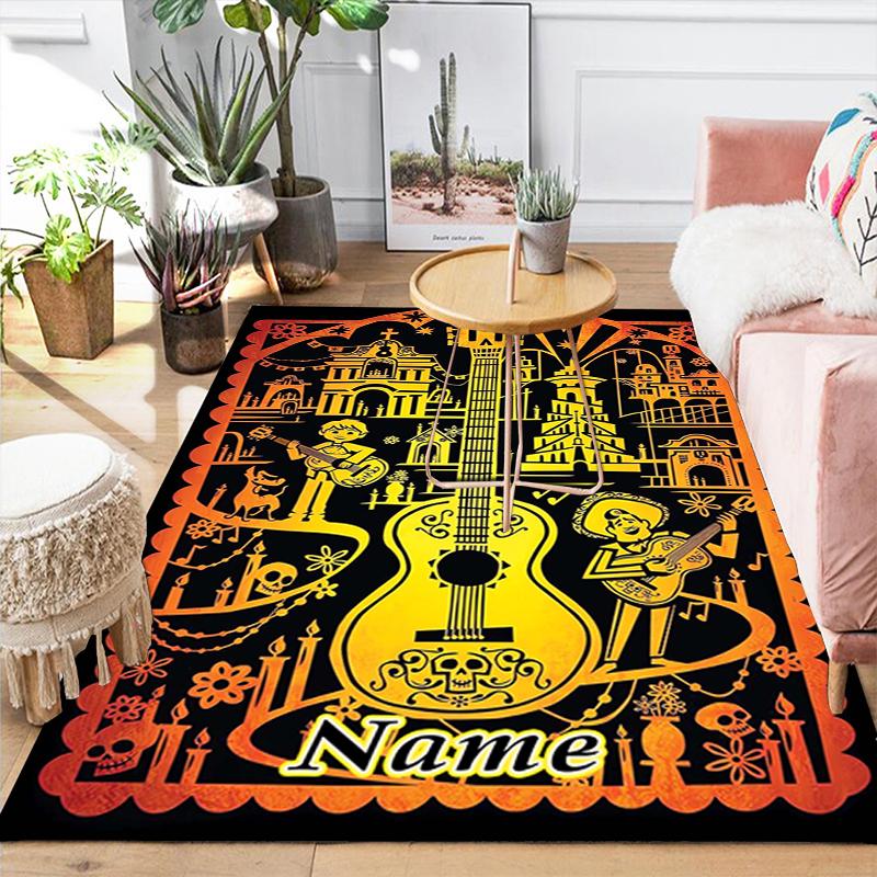 Custom 1Pc Day Dead Celebration Rug Office Carpet Indoor Outdoor Entrance Doormat Nonslip Soft And Comfortable Living Room D91626