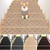 New 76X20cm Staircase Mat Non-Slip Safety Stair Tread Carpet Mat Soft Stripe Self-adhesive Protection Cover Pads Home Decor