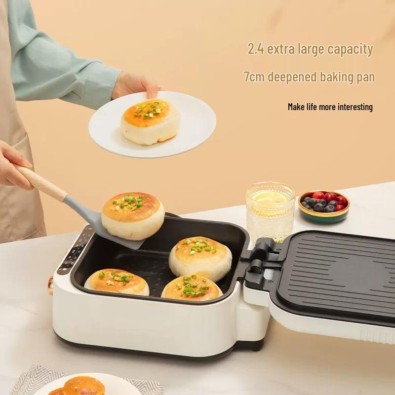 Electric Double-Sided Cake Maker & Grill: Multifunctional Deepened Griddle Pan with Pastry Feature - Ideal Gift
