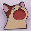 BoBo Cat Open-Mouth Metal Brooch