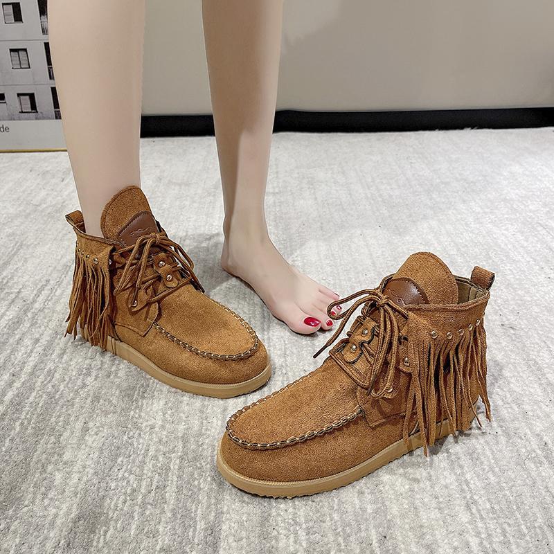 

Женские сапоги Весна и осень Модные удобные сапоги Повседневные уличные сапоги с круглым носком Небольшие сапоги Горячая дизайнерская обувь для женщин 43