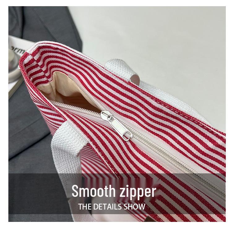 Stylish Striped Tote Bag: Lightweight, Versatile & Perfect for Back to School - Trendy Women's Phone Bag