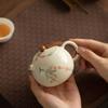 160ml Chinese Ceramic Xishi Teapots Handmade Persimmon Pattern Porcelain Tea Pot Ball Hole Filter Kettle Travel Portable Teaware