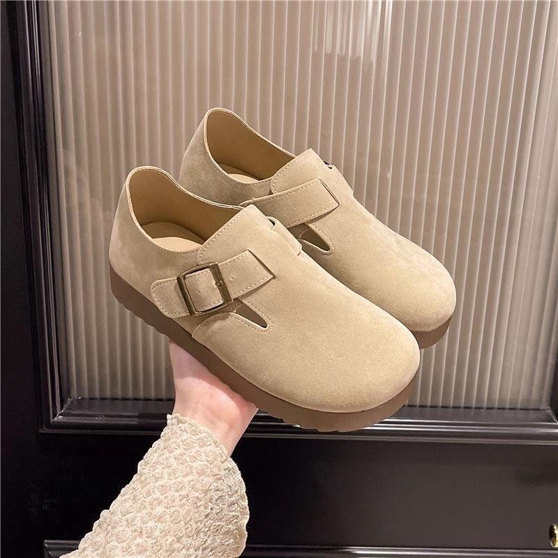 Shoes women's spring and summer new one-pedal lazy single shoes platform all-inclusive Boken women's shoes