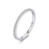 Real Silver Black Zirconia Stackable Rings Fashion Crystal 925 Sterling Silver Finger Rings for Women Party Fine Jewelry