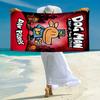 Dog Man Fashion Beach Towel: Ideal for Summer Adventures Soft, absorbent and quick drying suitable for swimming and bathing