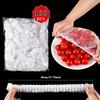 100pcs Elastic Food Storage Covers - Clear Retractable Plastic Dish Sealing Film, Unscented, Perfect Alternative To Cling Film