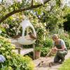 Plastic Bird Feeder House Water-Resistant Bird Food Container Feeding Station  for Bird Lovers