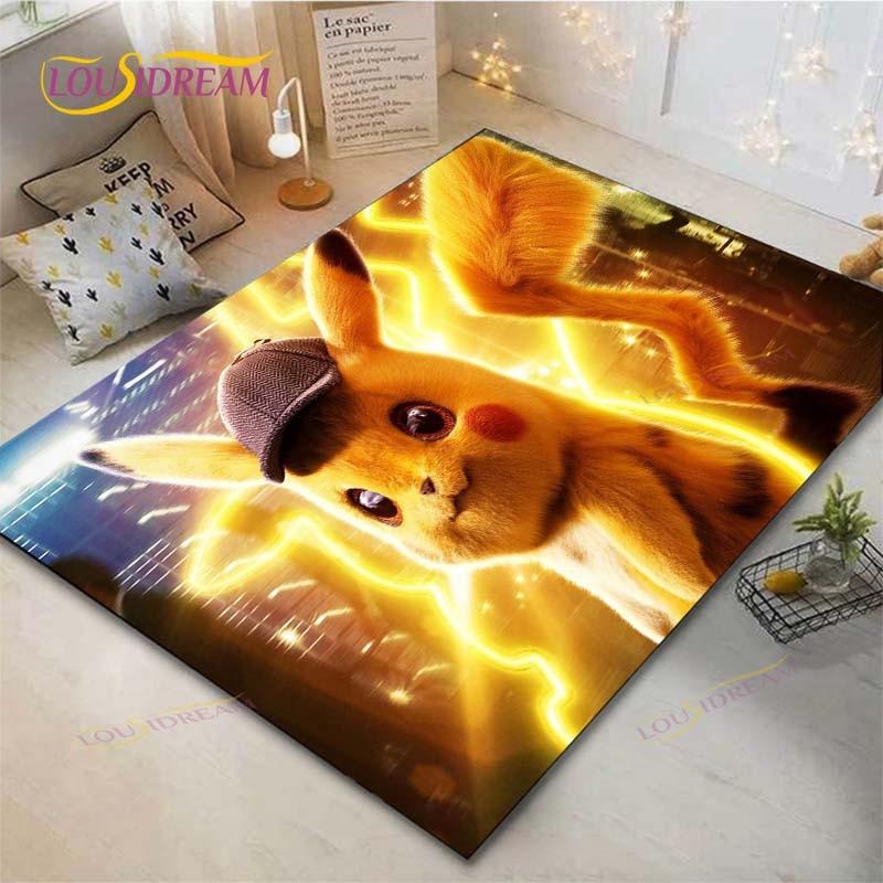 Pokémon Pikachu Teppich Wohnzimmer Schlafzimmer Bettvorleger Arbeitszimmer Computerstuhl Heimtextilien Fußmatte Teppich