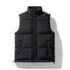 Men's Winter Stand Collar Quilted Vest Waistcoat - Solid Color, Warm, Sleeveless, Thickened Cotton Coat