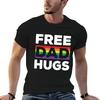 Free Dad Hugs Rainbow Lgbt Pride Fathers Day Tshirt Minimal Art Print Tshirt