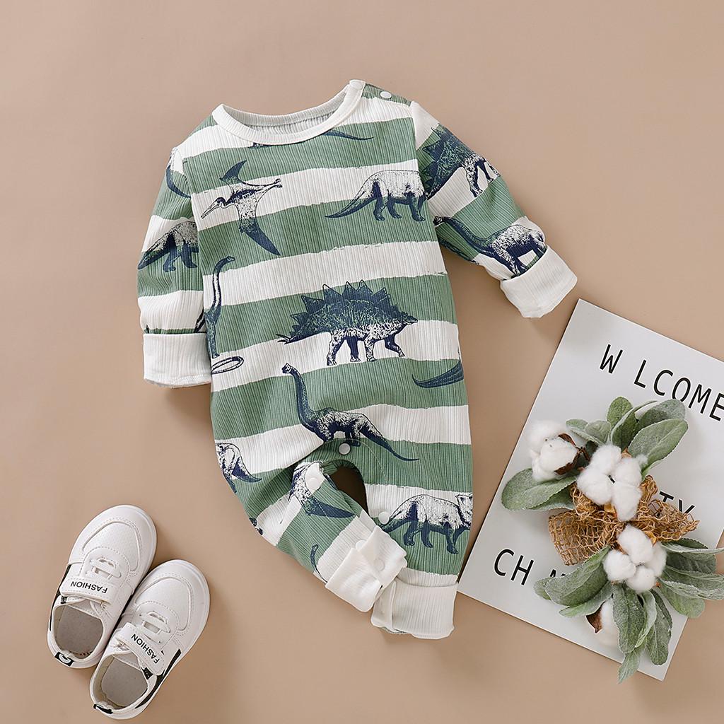 Roaring Dino Casual Design Baby Romper