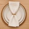 10Pcs Stainless Steel Round Napkin Ring Minimalist Style Napkin Buckle  For Table Settings