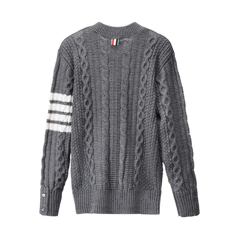 TB Browin Unisex V-Ausschnitt Wollpullover - Koreanischer Stil Lässige Strickware