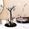 1pc Detachable Jewelry Storage Rack Plastic Creative Tree Shaped Decoration Hanging Necklace Bracelet Ring Earring Organizer