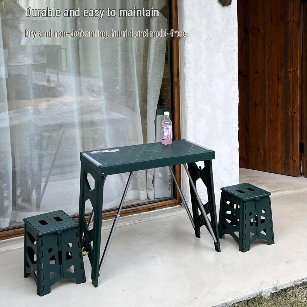 Compact Folding Study & Office Table - Rectangular, Portable Desk for Students and Dorms