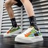 Fashion 2025 Men Color Lace-up Skateboard Shoes Summer New Breathable Thick Soled Casual Shoes Outdoor Comfortable Soft Walking Footwear