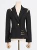 European Summer 2025 Mesh Spliced Pin-Decor Little Blazer for Women