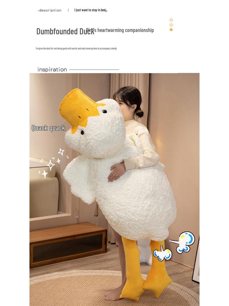 Entzückendes weißes Gänse-Plüschkissen-Puppe für Mädchenschlafzimmer