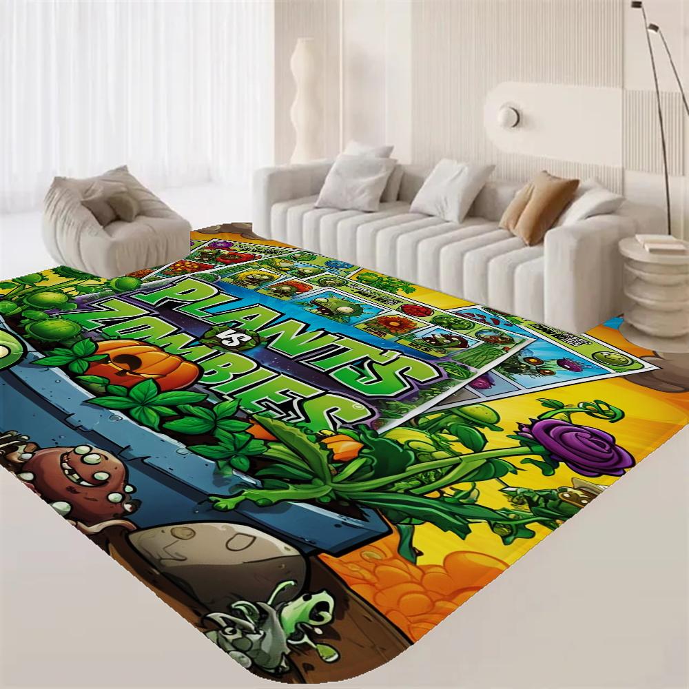 P-plant Vs Z-zombie Floor Mat Rectangle Anti-slip Home Soft Badmat Front Door Indoor Outdoor Mat Hotel Decor Mat